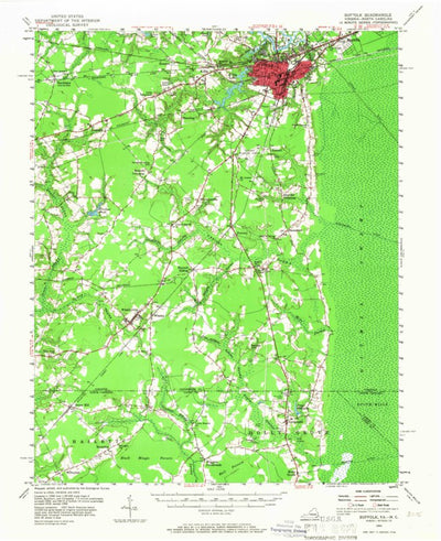 United States Geological Survey Suffolk, VA-NC (1954, 62500-Scale) digital map