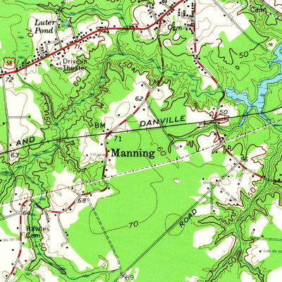 United States Geological Survey Suffolk, VA-NC (1954, 62500-Scale) digital map