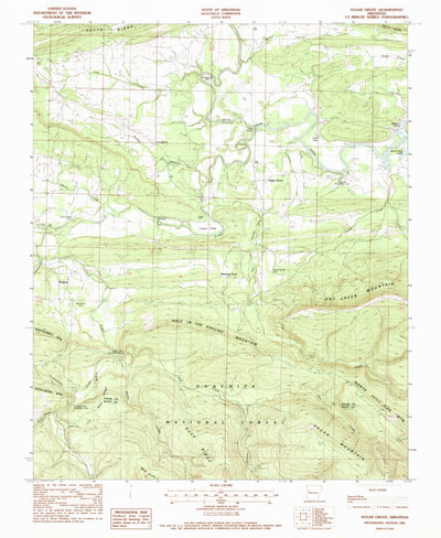 United States Geological Survey Sugar Grove, AR (1983, 24000-Scale) digital map