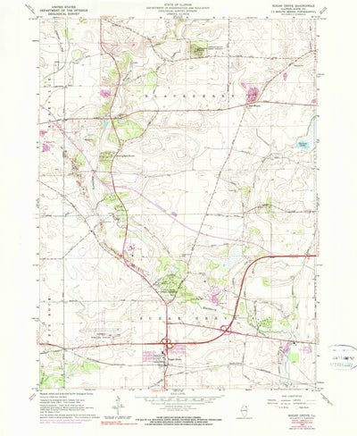 United States Geological Survey Sugar Grove, IL (1964, 24000-Scale) digital map