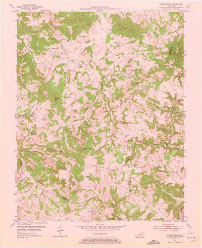 United States Geological Survey Sugar Grove, KY (1954, 24000-Scale) digital map