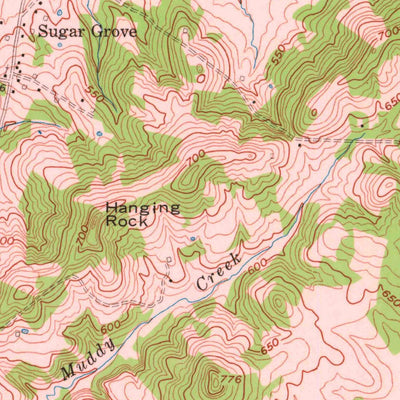 United States Geological Survey Sugar Grove, KY (1954, 24000-Scale) digital map