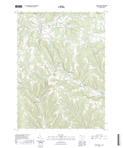 United States Geological Survey Sugar Grove, PA (2023, 24000-Scale) digital map