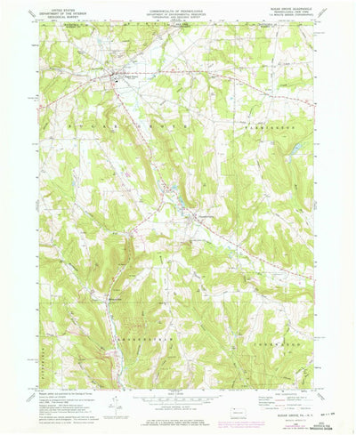 United States Geological Survey Sugar Grove, PA-NY (1968, 24000-Scale) digital map