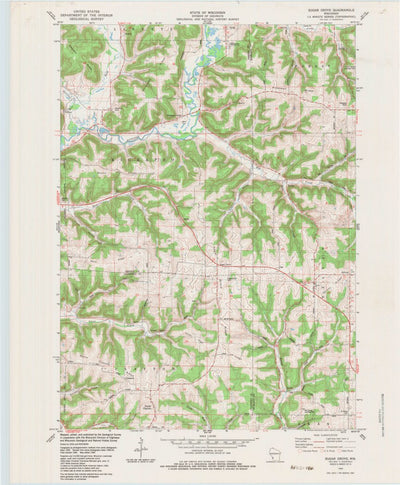United States Geological Survey Sugar Grove, WI (1983, 24000-Scale) digital map
