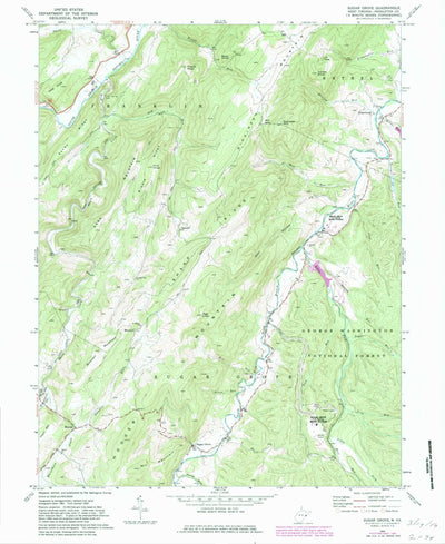 United States Geological Survey Sugar Grove, WV (1969, 24000-Scale) digital map