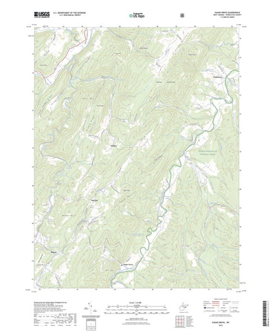 United States Geological Survey Sugar Grove, WV (2023, 24000-Scale) digital map