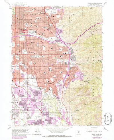 United States Geological Survey Sugar House, UT (1963, 24000-Scale) digital map