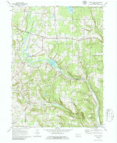 United States Geological Survey Sugar Lake, PA (1967, 24000-Scale) digital map