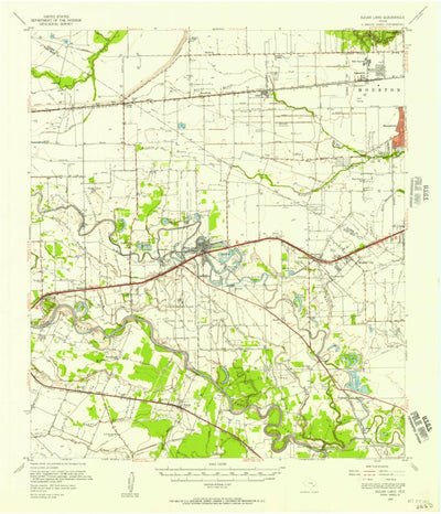 United States Geological Survey Sugar Land, TX (1955, 62500-Scale) digital map