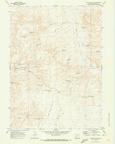 United States Geological Survey Sugar Loaf NW, WY (1969, 24000-Scale) digital map