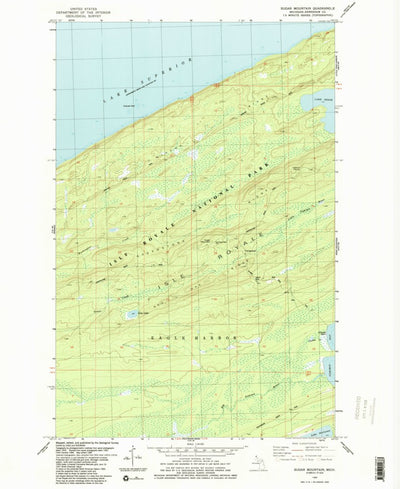 United States Geological Survey Sugar Mountain, MI (1985, 24000-Scale) digital map