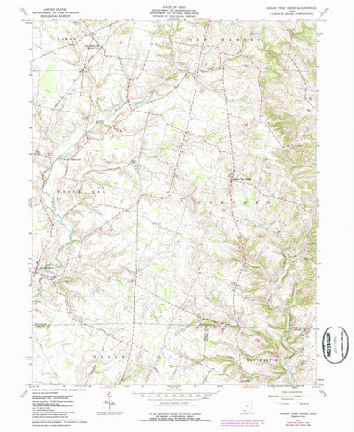 United States Geological Survey Sugar Tree Ridge, OH (1961, 24000-Scale) digital map