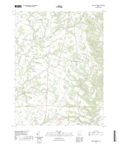 United States Geological Survey Sugar Tree Ridge, OH (2023, 24000-Scale) digital map