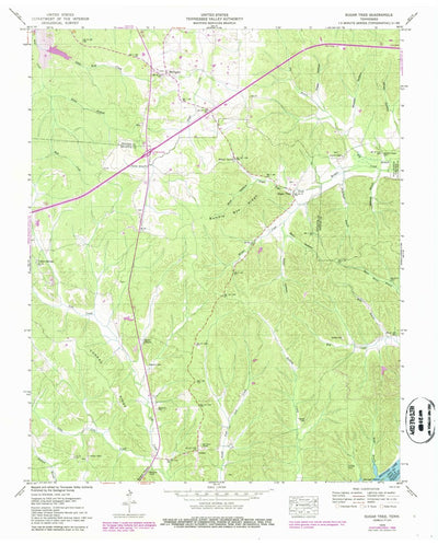 United States Geological Survey Sugar Tree, TN (1949, 24000-Scale) digital map