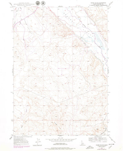 United States Geological Survey Sugar Valley, ID (1947, 24000-Scale) digital map