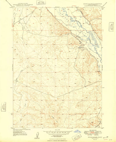 United States Geological Survey Sugar Valley, ID (1948, 24000-Scale) digital map