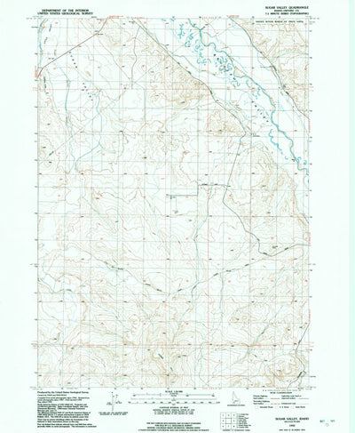 United States Geological Survey Sugar Valley, ID (1992, 24000-Scale) digital map
