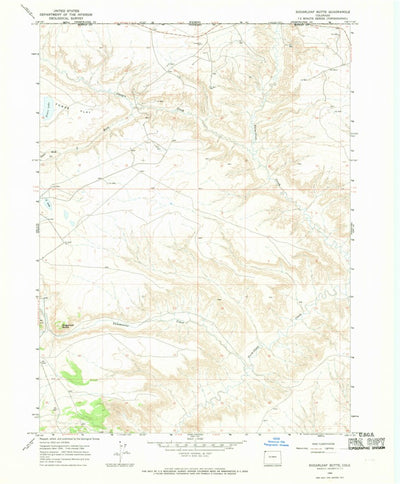 United States Geological Survey Sugarloaf Butte, CO-WY (1966, 24000-Scale) digital map