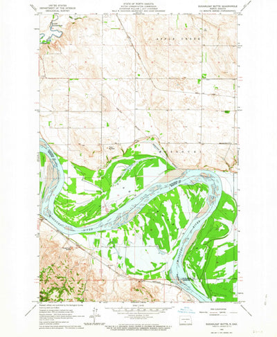United States Geological Survey Sugarloaf Butte, ND (1962, 24000-Scale) digital map