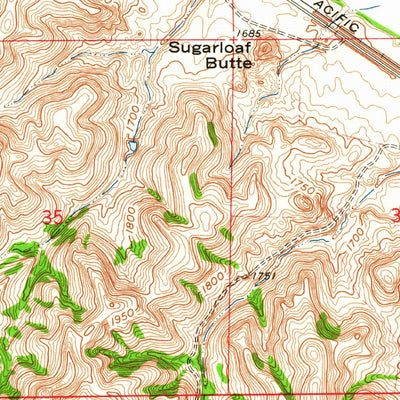 United States Geological Survey Sugarloaf Butte, ND (1962, 24000-Scale) digital map