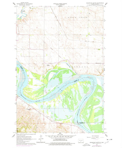 United States Geological Survey Sugarloaf Butte, ND (1976, 24000-Scale) digital map