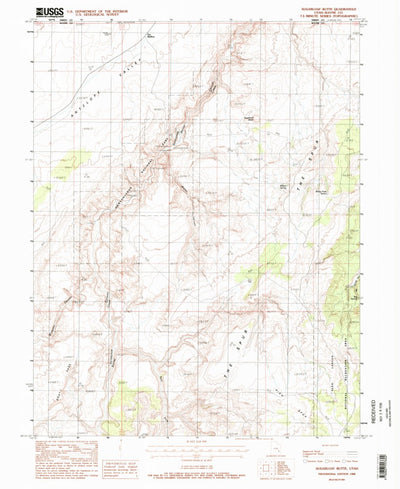 United States Geological Survey Sugarloaf Butte, UT (1988, 24000-Scale) digital map