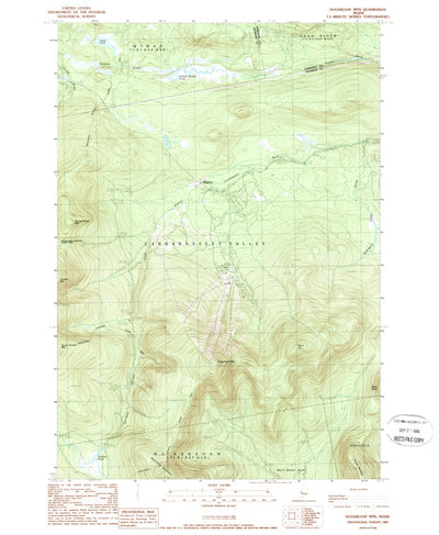 United States Geological Survey Sugarloaf Mountain, ME (1989, 24000-Scale) digital map