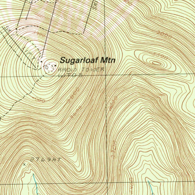 United States Geological Survey Sugarloaf Mountain, ME (1997, 24000-Scale) digital map