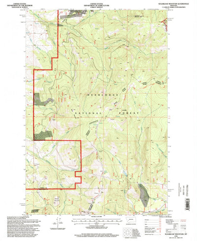 United States Geological Survey Sugarloaf Mountain, MT (1996, 24000-Scale) digital map