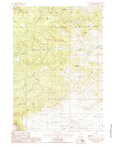 United States Geological Survey Sugarloaf Mountain, WY (1984, 24000-Scale) digital map