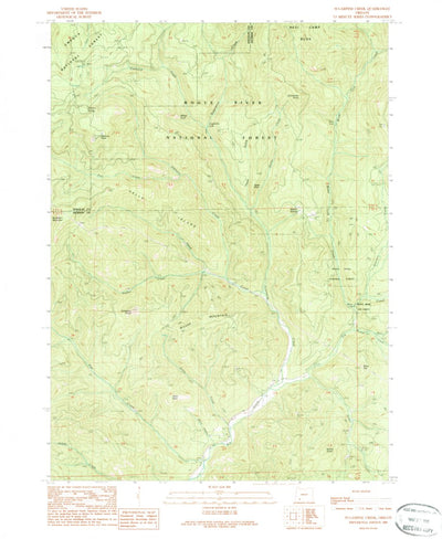 United States Geological Survey Sugarpine Creek, OR (1989, 24000-Scale) digital map
