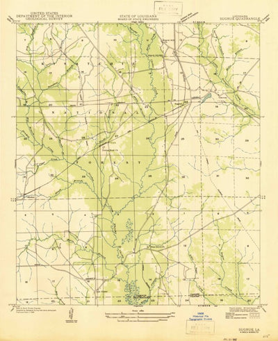 United States Geological Survey Sugrue, LA (1947, 31680-Scale) digital map