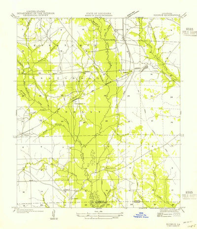 United States Geological Survey Sugrue, LA (1954, 31680-Scale) digital map