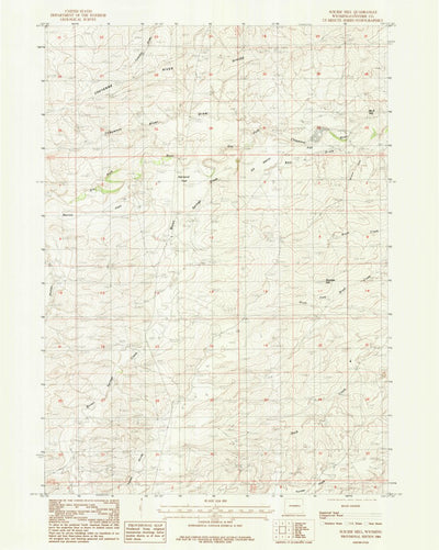 United States Geological Survey Suicide Hill, WY (1984, 24000-Scale) digital map