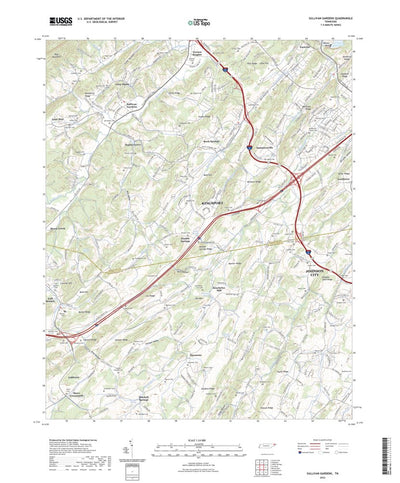 United States Geological Survey Sullivan Gardens, TN (2022, 24000-Scale) digital map