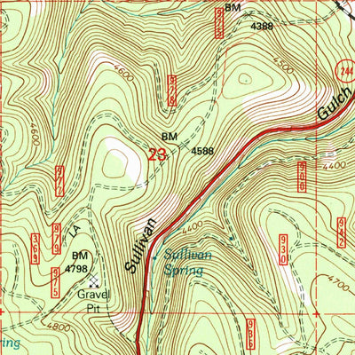 United States Geological Survey Sullivan Gulch, OR (1995, 24000-Scale) digital map