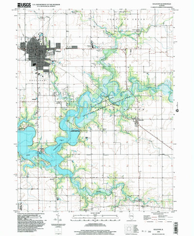 United States Geological Survey Sullivan, IL (1998, 24000-Scale) digital map
