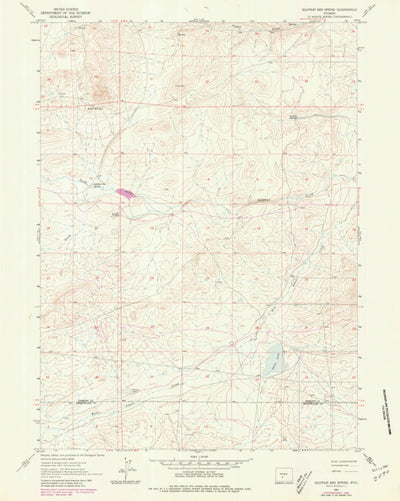 United States Geological Survey Sulphur Bar Spring, WY (1961, 24000-Scale) digital map