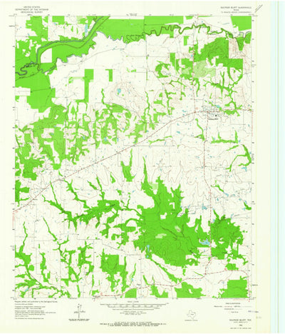 United States Geological Survey Sulphur Bluff, TX (1962, 24000-Scale) digital map