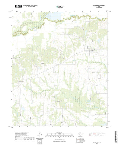 United States Geological Survey Sulphur Bluff, TX (2022, 24000-Scale) digital map