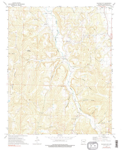 United States Geological Survey Sulphur City, AR (1973, 24000-Scale) digital map