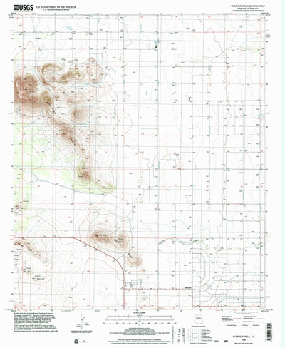 United States Geological Survey Sulphur Hills, AZ (1996, 24000-Scale) digital map