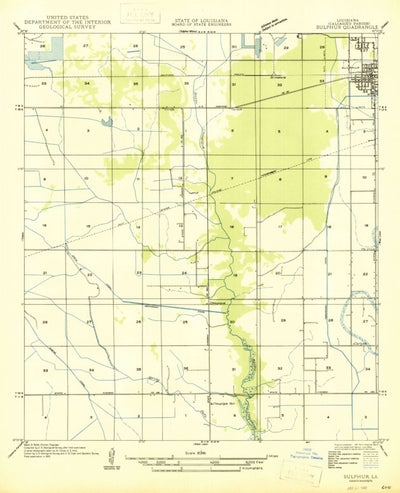 United States Geological Survey Sulphur, LA (1947, 31680-Scale) digital map