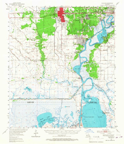 United States Geological Survey Sulphur, LA (1955, 62500-Scale) digital map