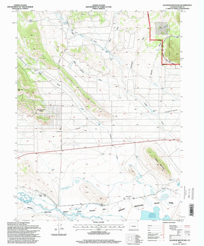 United States Geological Survey Sulphur Mountain, CO (1994, 24000-Scale) digital map