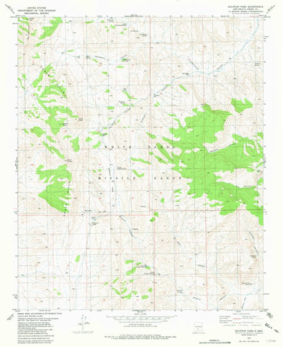 United States Geological Survey Sulphur Pass, NM (1981, 24000-Scale) digital map
