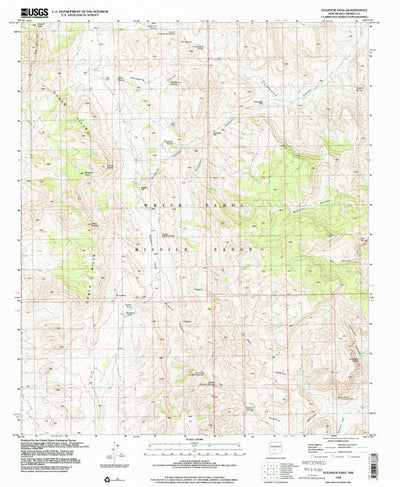 United States Geological Survey Sulphur Pass, NM (1996, 24000-Scale) digital map