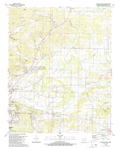 United States Geological Survey Sulphur Rock, AR (1989, 24000-Scale) digital map