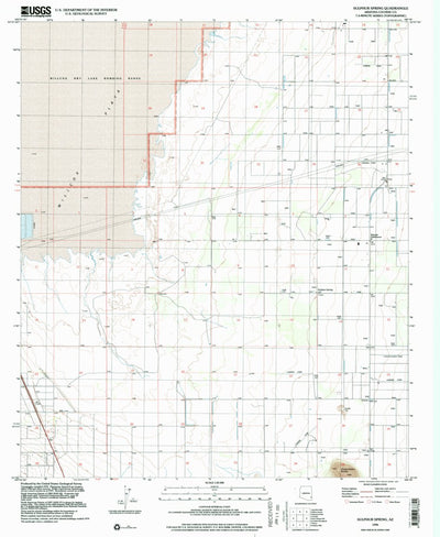 United States Geological Survey Sulphur Spring, AZ (1996, 24000-Scale) digital map